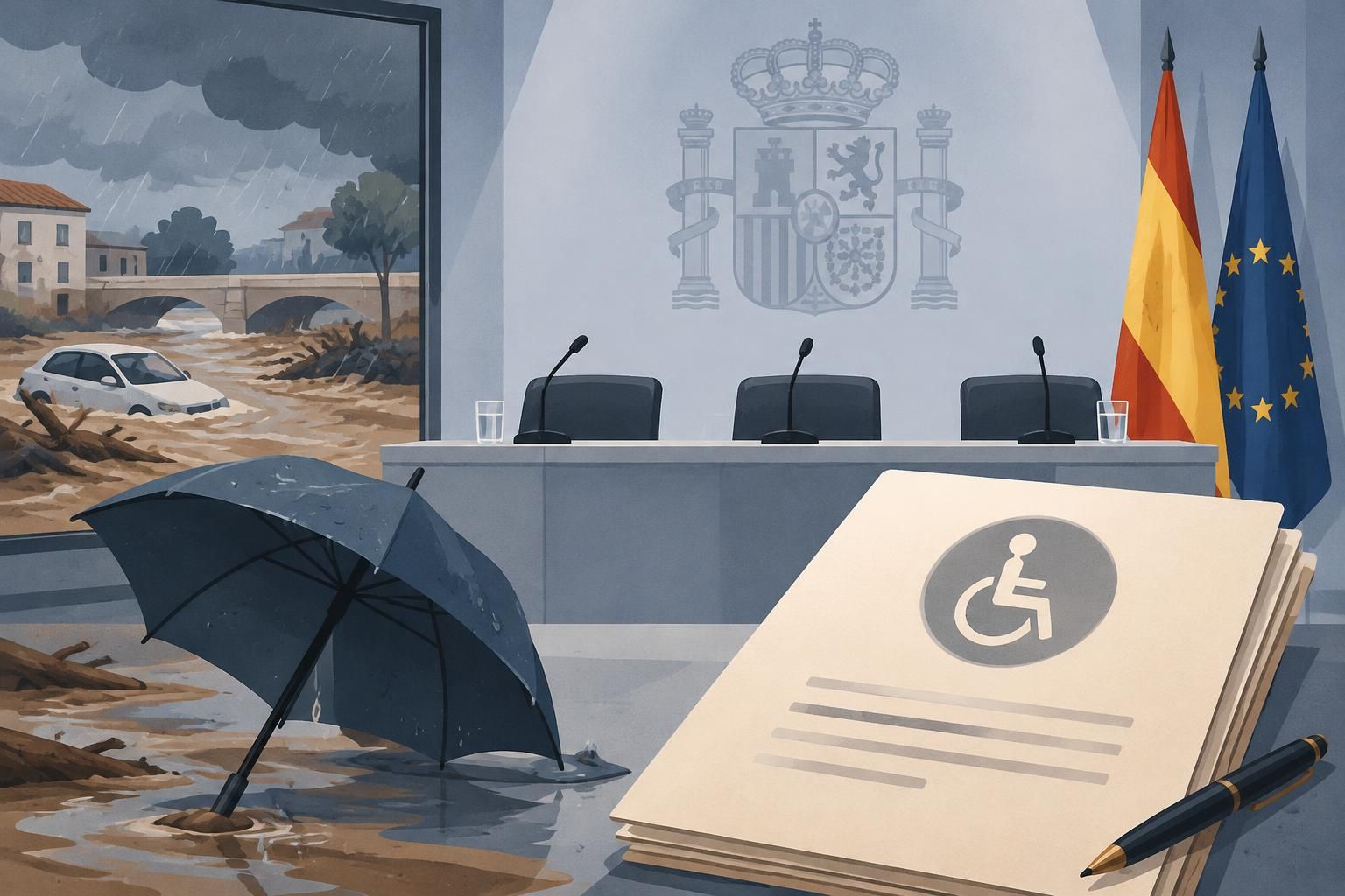 Sigue en directo la rueda de prensa del Consejo de Ministros que aprobará una incapacidad para los afectados por la DANA