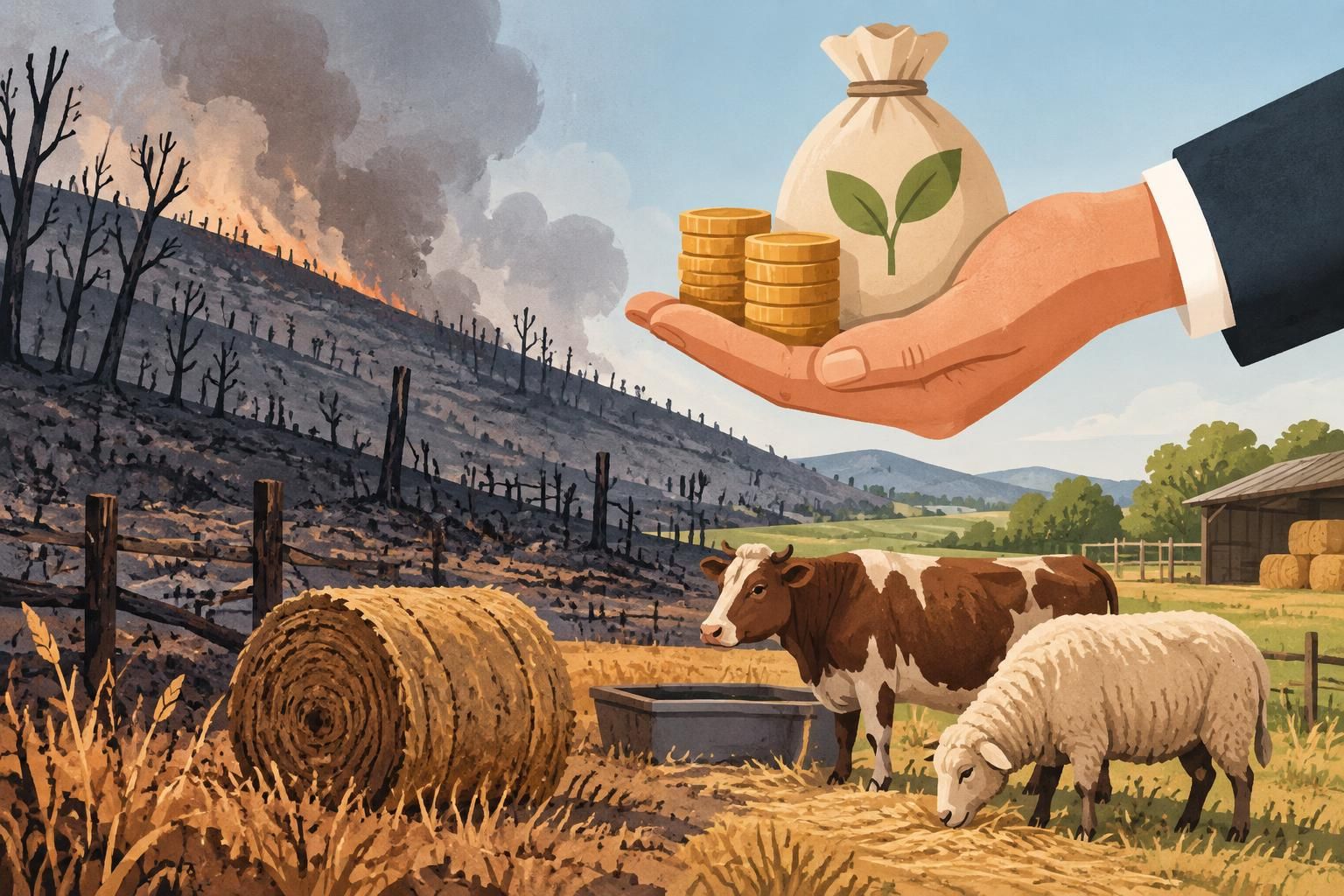 El Gobierno destina nueve millones al campo dañado por los incendios y refuerza el seguro agrario